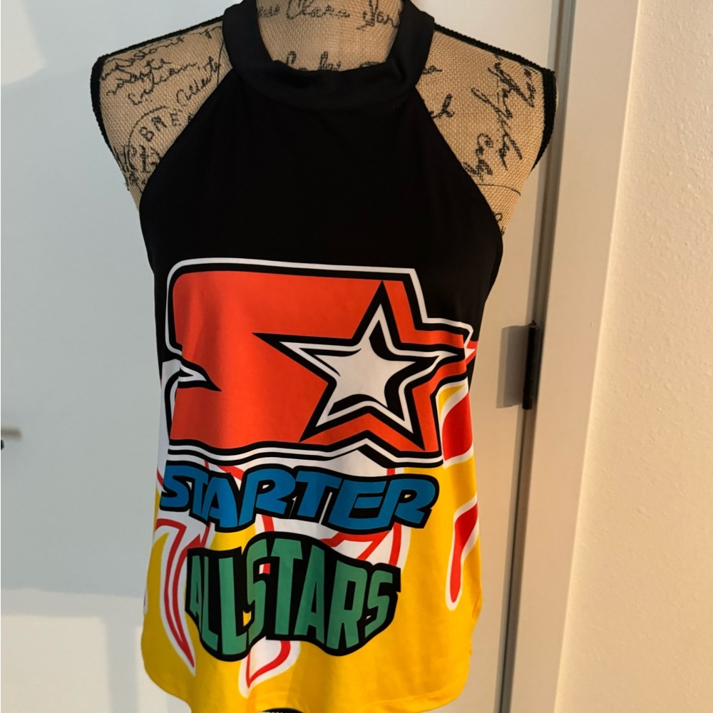 🔥 Starter Retro Starter Women Allstars Flames Halter Tank Size M